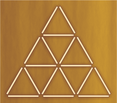 Из 9 треугольников 1. Треугольник из спичек. Треугольник из 6 спичек. 4 Треугольника из 6 спичек. Головоломка 5 спичек 5 треугольников.